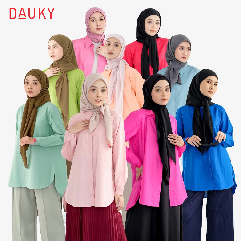 Tunik Atasan Kemeja Wanita M Tunic Basic Katun Paris Dauky