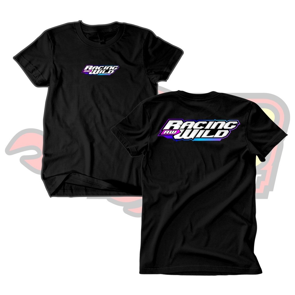Kaos Distro Racing Wild Putih Distro Katun Combed Unofficial