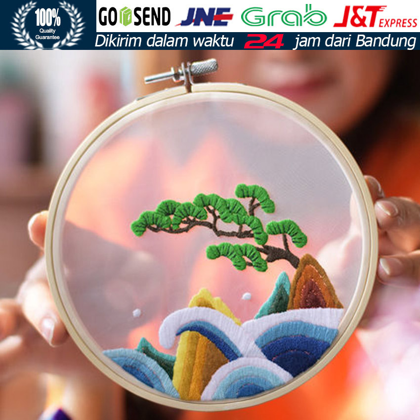 Embroidery Kit Hand / Paket Sulam Berpola Untuk Pemula / Paket Sulam Tangan / Paket Sulam Hemat / DI