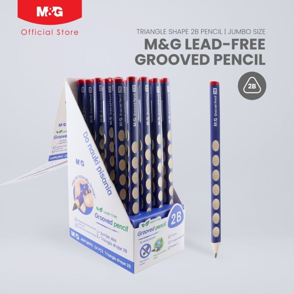 

M&G Pensil Grooved 2B Jumbo M&G Triangle Shape #AWPQ0915 - Satuan (ABG) - SHESB