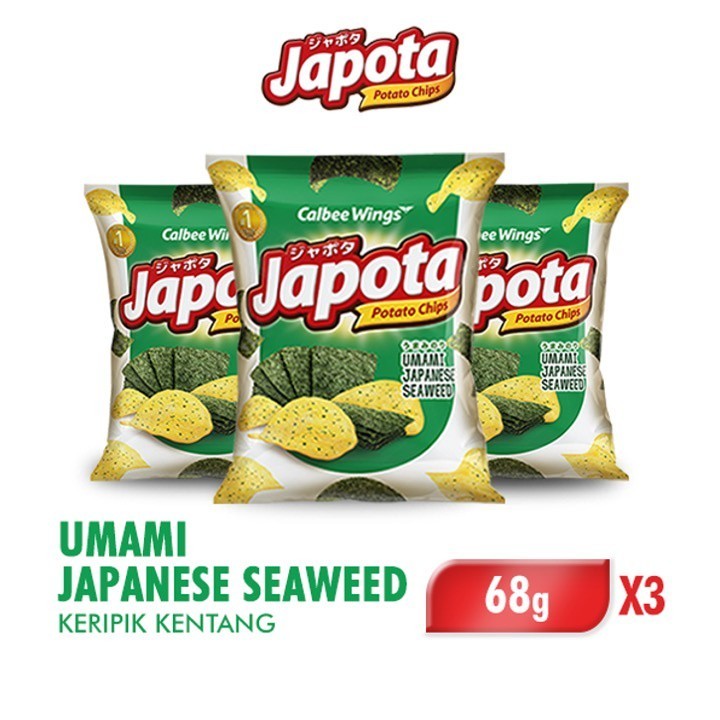 

Japota Keripik Kentang Umami Japanese Seaweed 68 gr x3