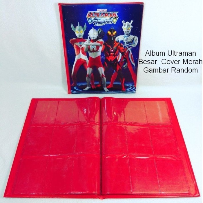 PROMO/ MAINAN KARTU/KARTU ANIME Album Kartu Ultraman Besar kapasitas 144 pcs - Merah