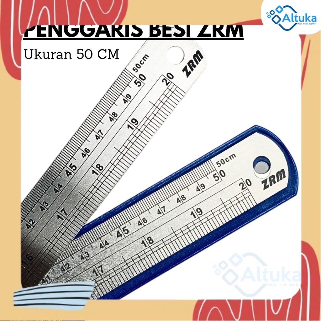

Penggaris Besi ZRM Stainless Super Tebal 50 CM