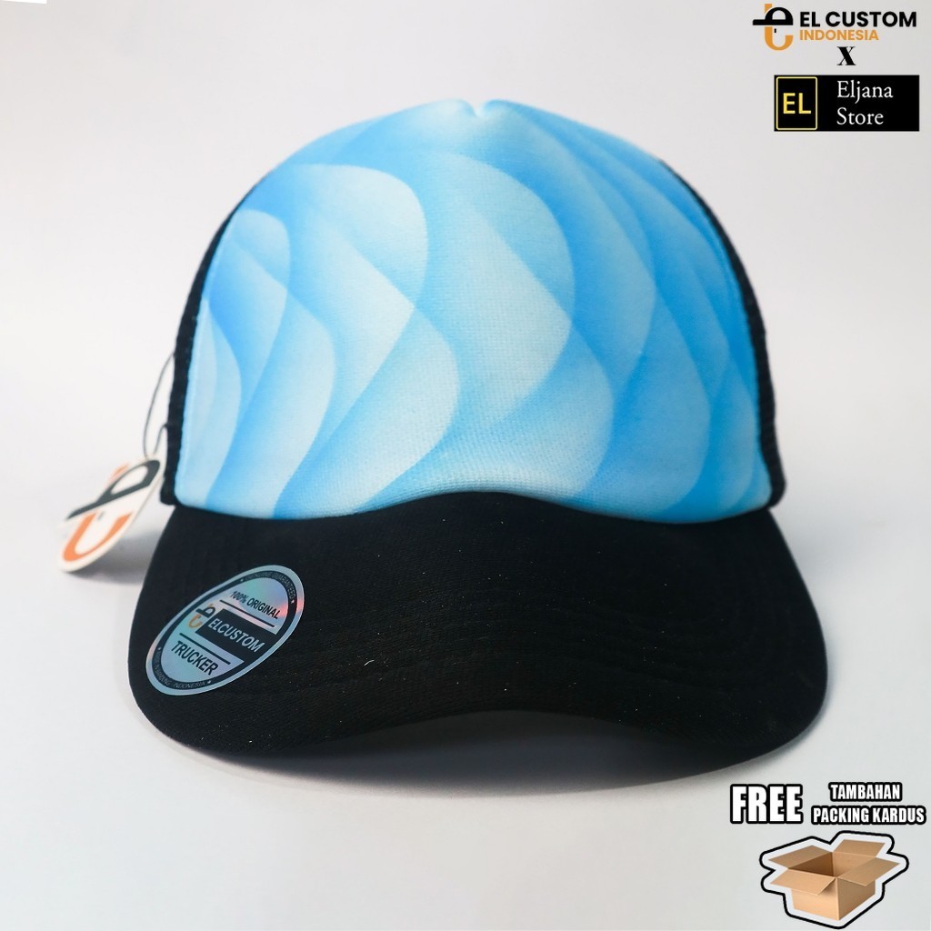 VERTICAL WAVE - Topi Jaring Airbrush / Topi Custom/  Tiedye/ Topi Premium / Topi Trucker / Topi SMA 