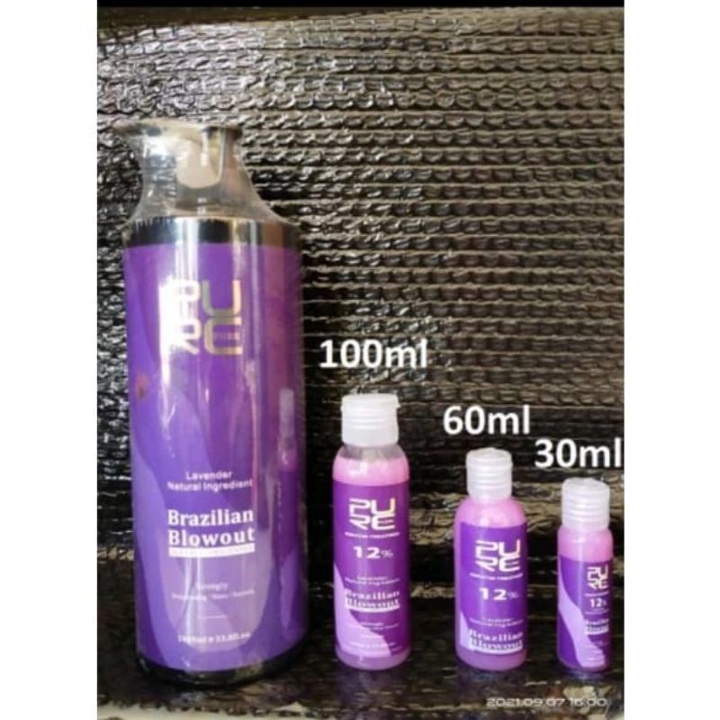 PELURUS RAMBUT Keratin PURC Aroma Lavender Brazilian 12% 30ml 60ml 100ml Hair Beauty Termurah (COD) 