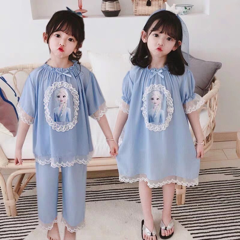 BLUE ICE EBV Baju Anak Perempuan Dress Setelan Renda Import Berkualitas