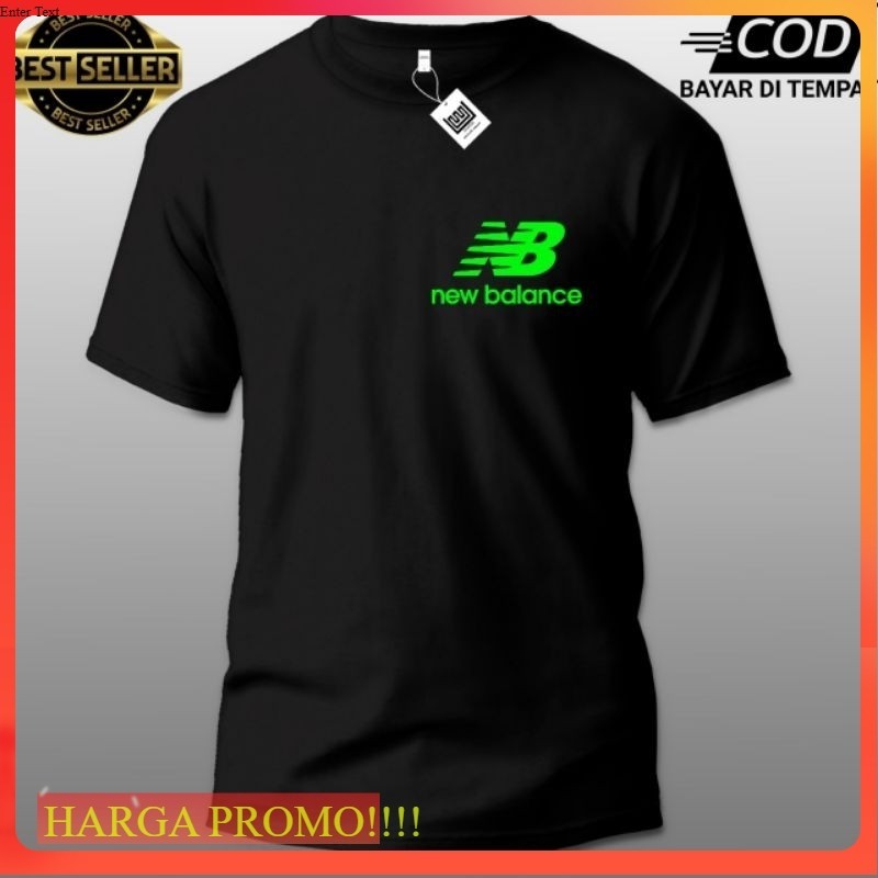 TSHIRT KAOS DISTRO NB  HIJAU NEON BAJU DISTRO DEWASA UNISEX KATUN COMBED 30S LENGAN PENDEK
