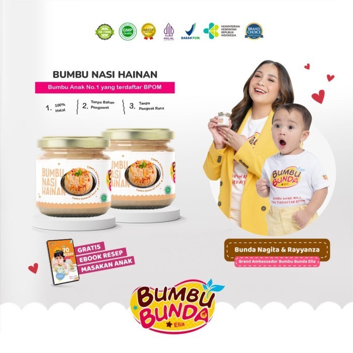 

[TERLARIS] Bumbu Bunda Elia Bumbu Nasi Hainan Non MSG Non Pengawet
