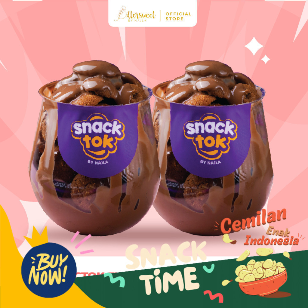 

PROMO SPESIAL Bittersweet by Najla - Bundle 2 Snacktok Full Cookies Choco Milk