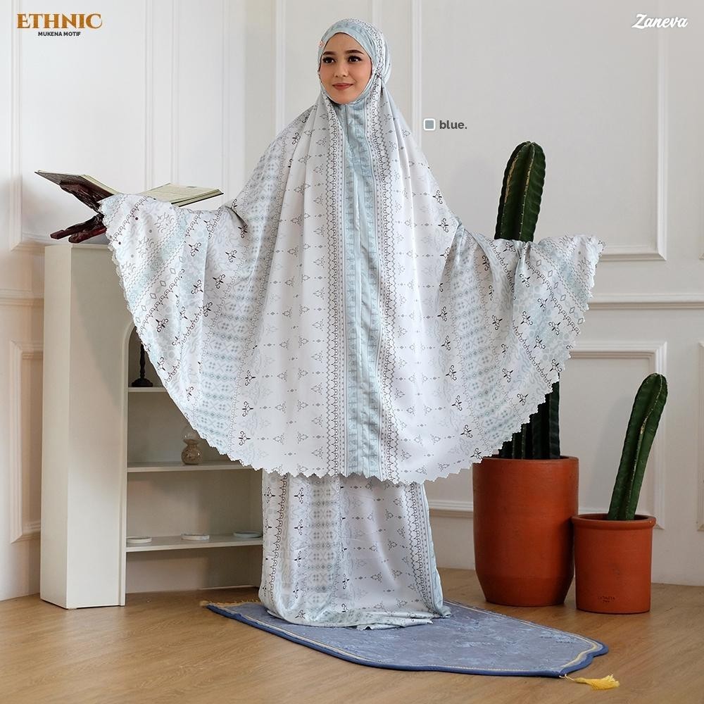 Zaneva - Mukena Motif Armany Silk | Sakura | Ethnic by Zaneva || Mukena Motif printing Armany Silk