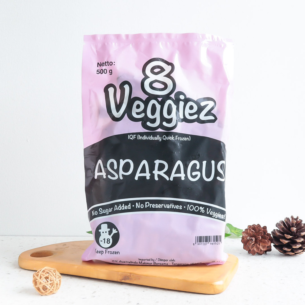 

500g IQF Frozen Asparagus Cuts and Tips - 8 Veggiez