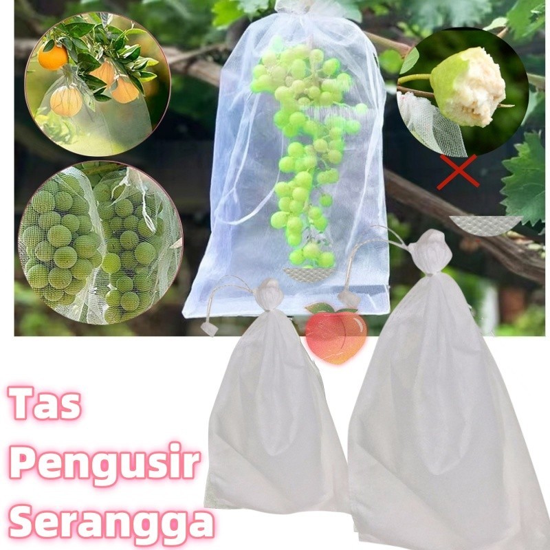 100PCS Kantong Jaring Pembungkus Buah/ Pembungkus Buah Brongsong / Anggur Dari Hama Serangga Brongso