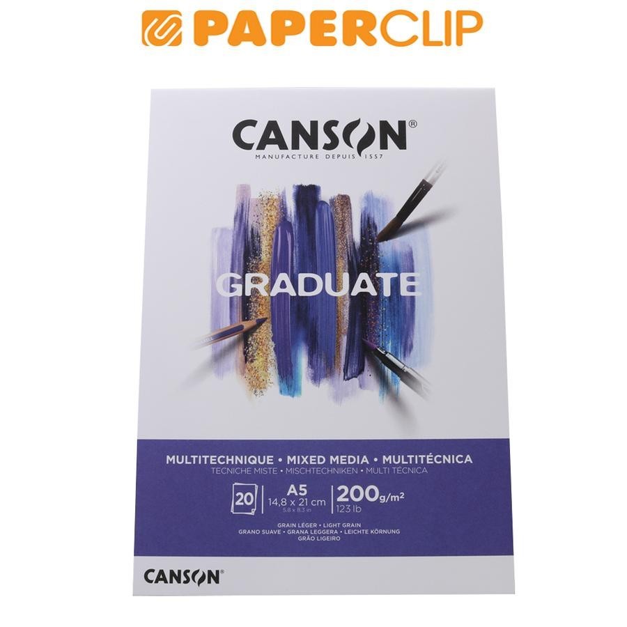 

SKETCHBOOK A5 CANSON GRADUATE MIXED MEDIA 400110376 WHITE PAPER