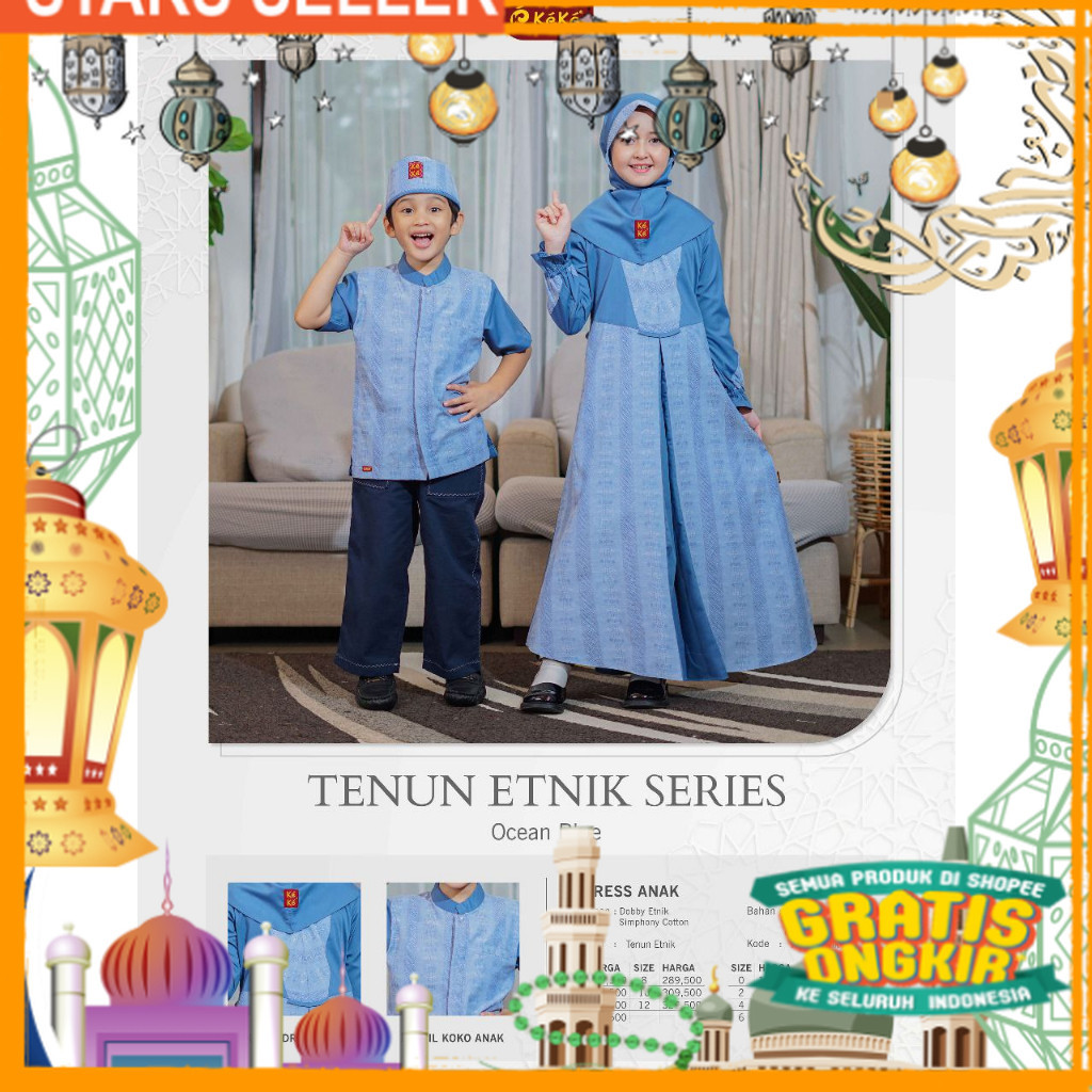 Gamis Dress Muslimah Anak Syar'i Set Plus Jilbab / BAJU ANAK LAKI-LAKI SET / BAJU KOKO ANAK SETELAN 