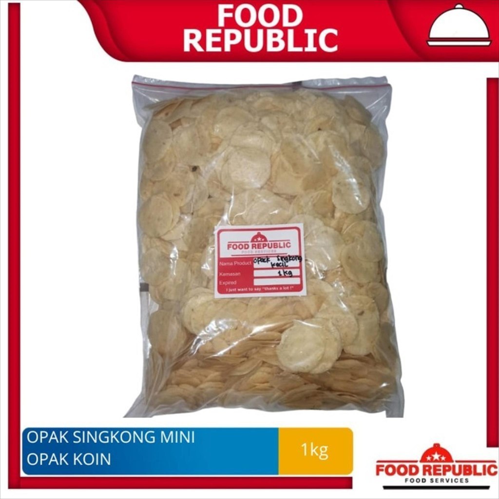 

Opak Singkong Kecil Mentah 1Kg Opak Mini - Opak Koin Repack Ori Halal