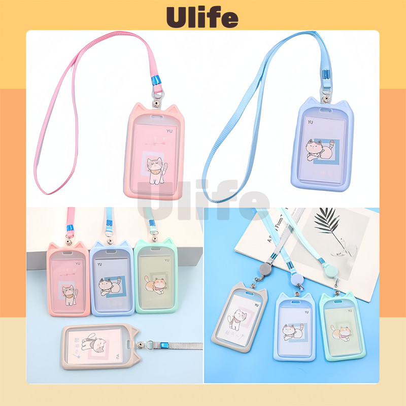 

Holder Gantungan Tali Kartu Akses Kantor / Lanyard Card Holder Motif Kucing / Name Tag Lanyard Gantungan Kartu Motif Kuping