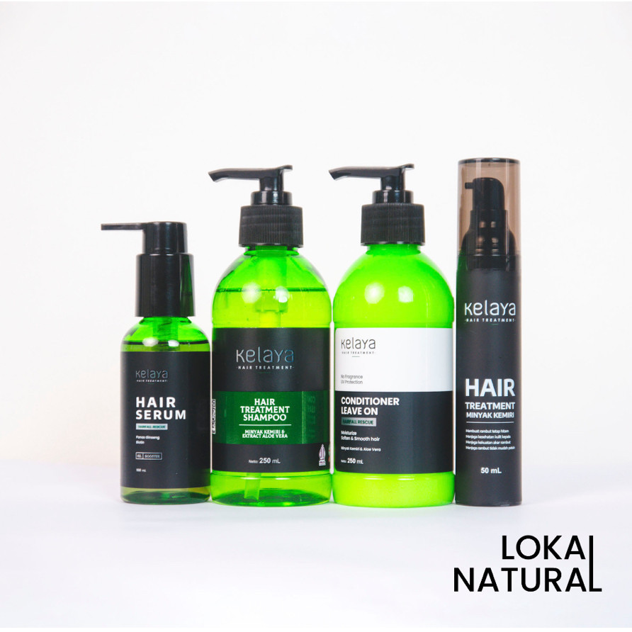 Kelaya Hair Treatment Penumbuh Rambut - Shampoo - Hair Serum - Minyak Kemiri - Conditioner NO SLS GENTLE