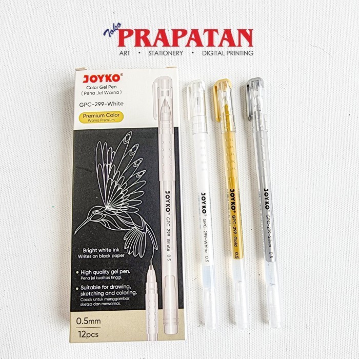 

Joyko Color Gel Pen White Gold Silver GPC-299 - Silver -yy41