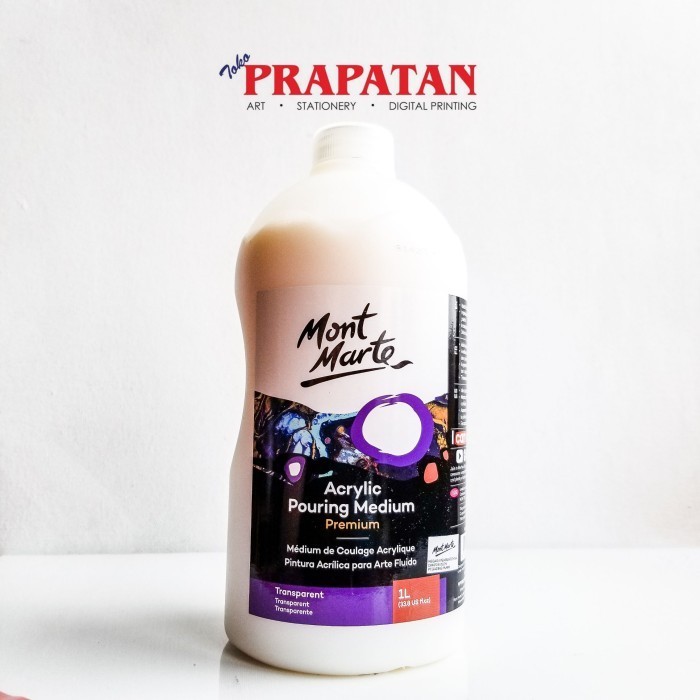 

Mont Marte Acrylic Pouring Medium 1L / Transparent -YY41