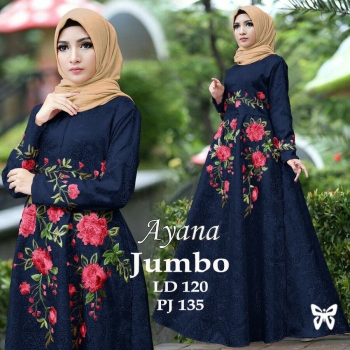 promosi toko AYANA MAXI Jumbo gamis busana muslim terlaku kekinian - Putih