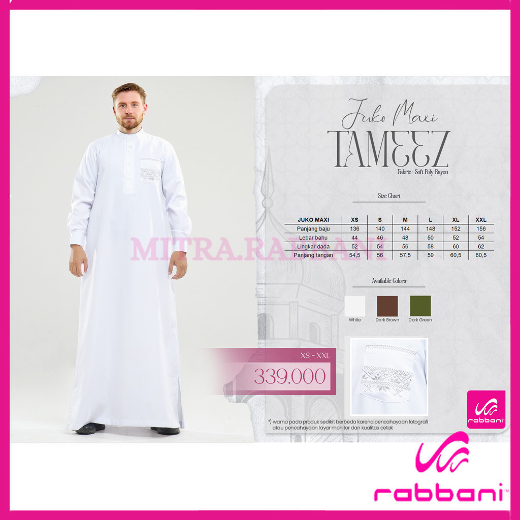 RABBANI ORI -  Juko Maxi Tameez Rabbani | jubah koko rabbani | jubah koko Mitra Rabbani