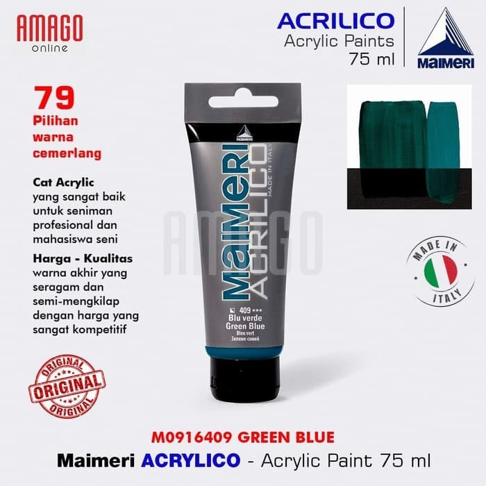 

MAIMERI Acrilico - Acrylic Paint - Green Blue - 75ml - M0916409