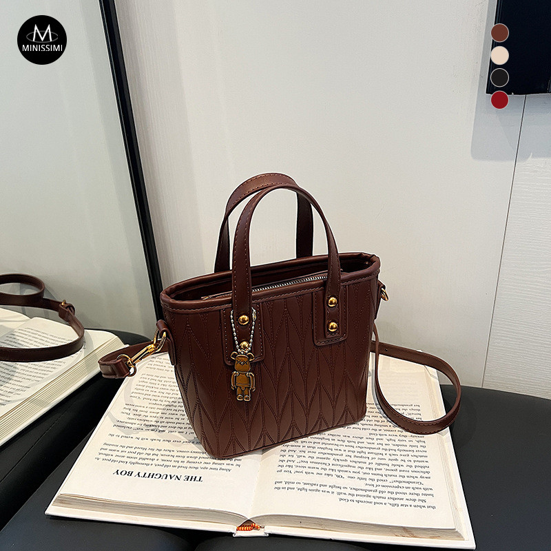 Tas selempang kulit PU wanita dompet selempang