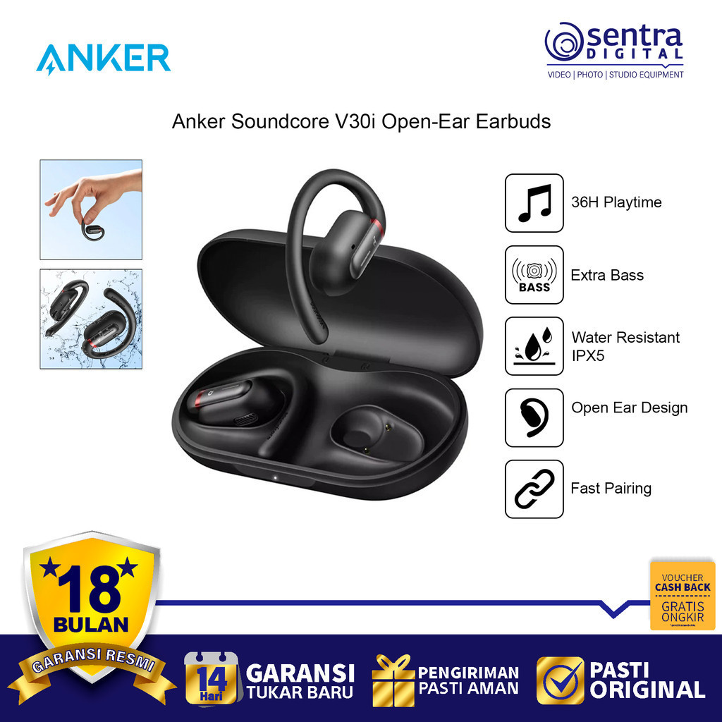 Anker Soundcore V30i Open-Ear Earbuds Headset
