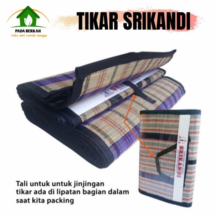Tikar Samak Lipat Piknik Mendong Srikandi Tikar Lipat Bahan Rumput