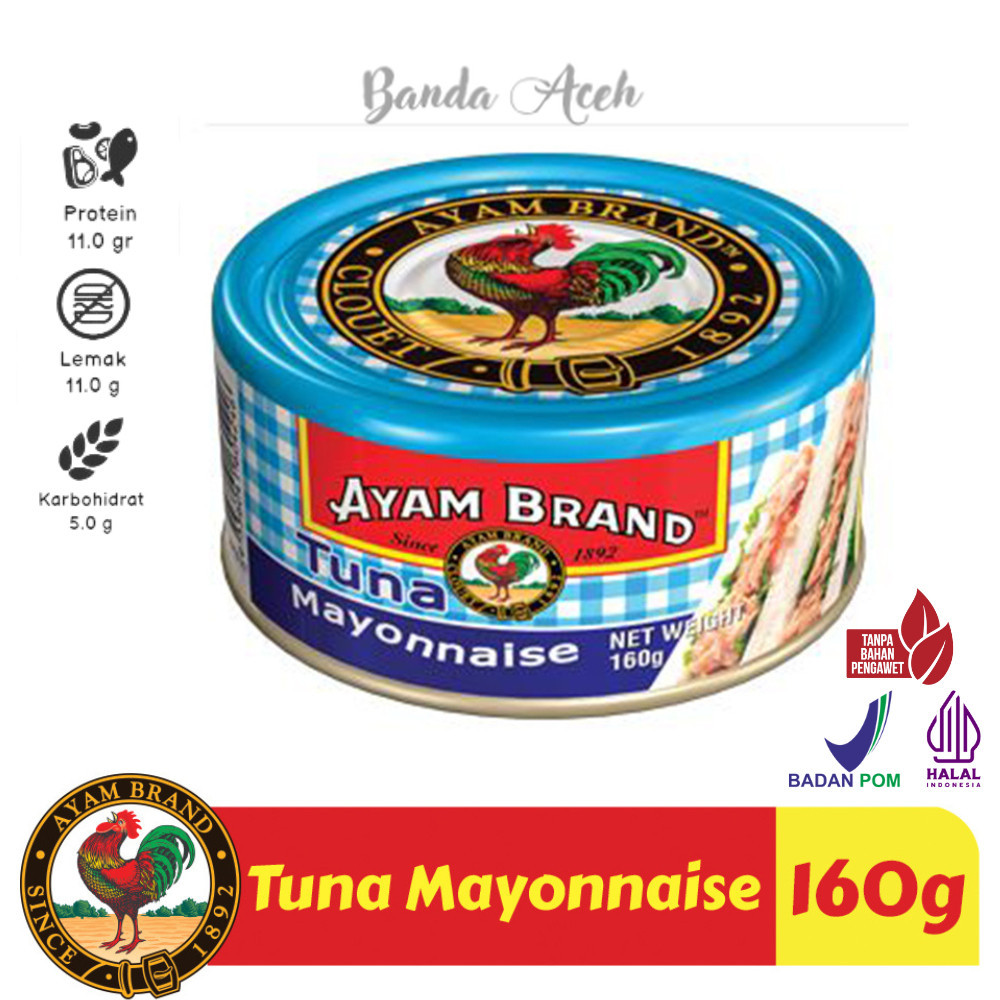 

(Aceh) Ayam Brand - Ikan Tuna Kaleng Mayonaise Natural 160gr