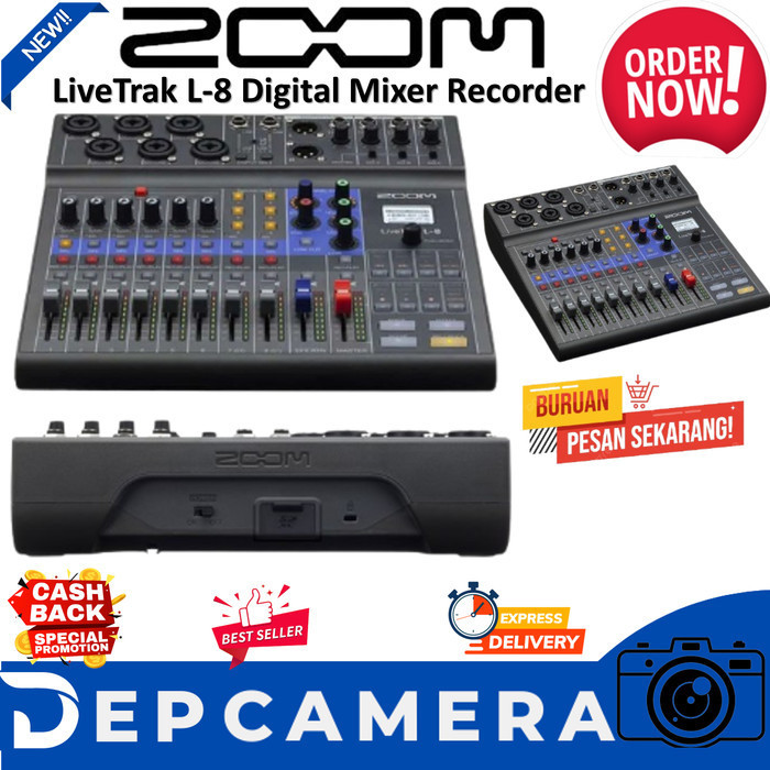 Zoom LiveTrak L-8 L8 Portable 8-Channel Digital Mixer