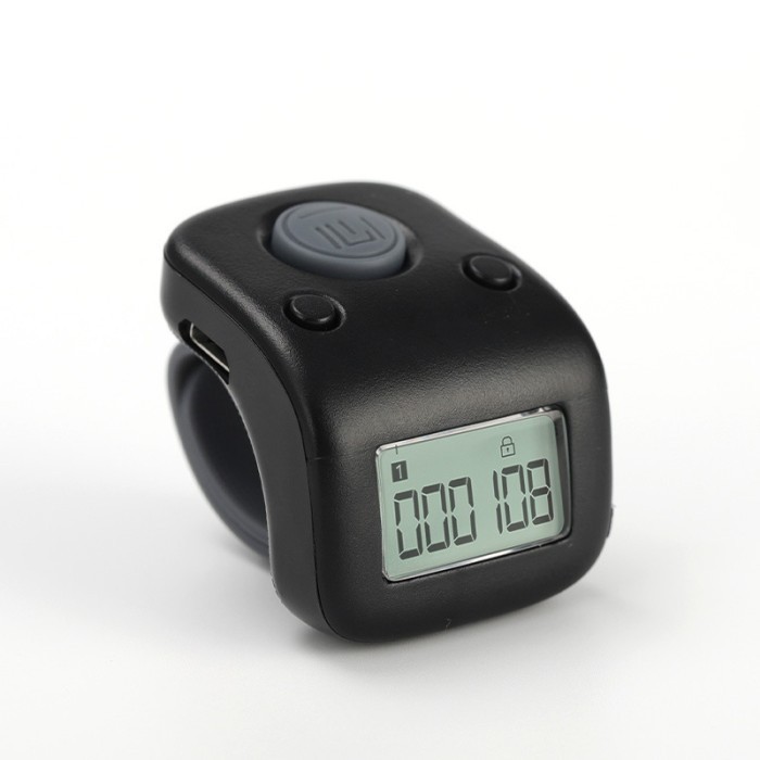 Tasbih Digital Alat Dzikir Tally Counter Rechargeable Silent - Merah