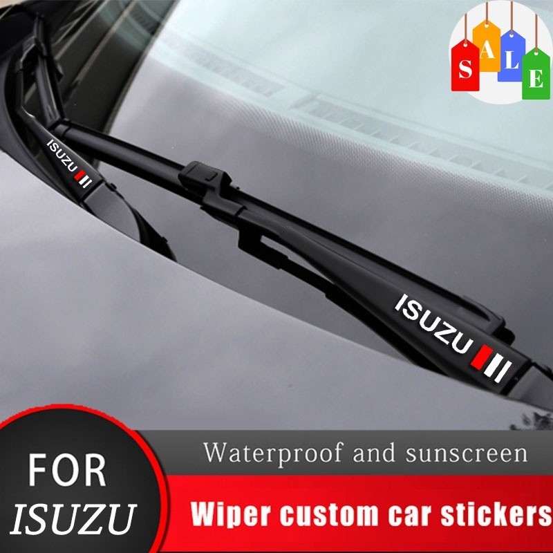 2PCS  Auto Decor Decals Car Window Wiper Stickers For Isuzu Amigo Dmax Mux Ascender Axiom D-Max Mu-X