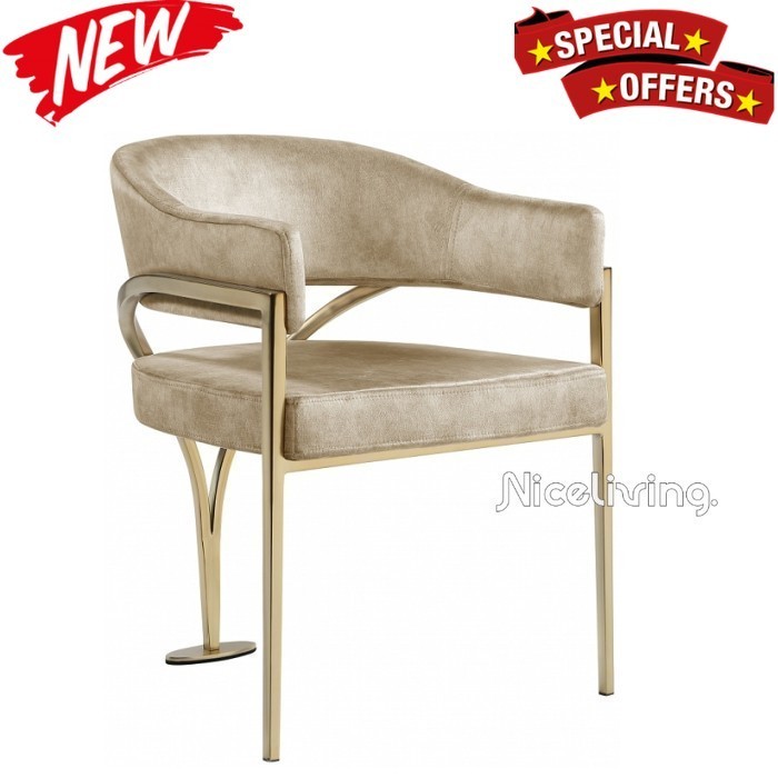 Kursi makan stainless gold kursi makan terbaru