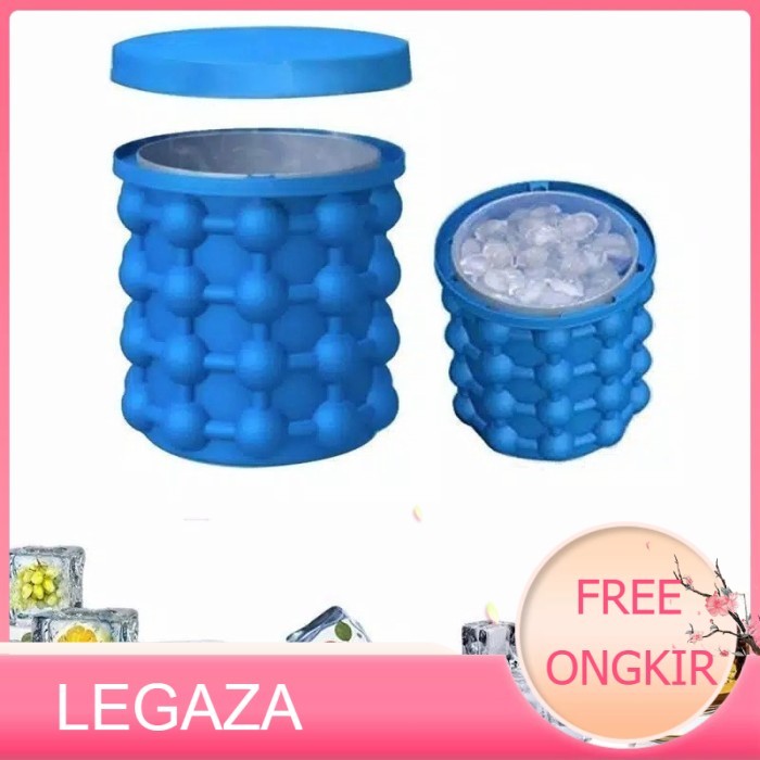 Cetakan Es Batu Silikon Cetakan Es Batu Bulat Kristal Pencetak Tempat - Legaza