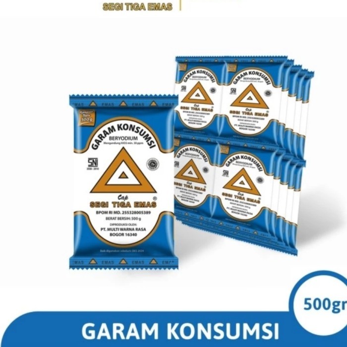 

[PROMO] Garam Dapur Cap Segitiga Emas Grosir 1bal 500gr x 20pcs