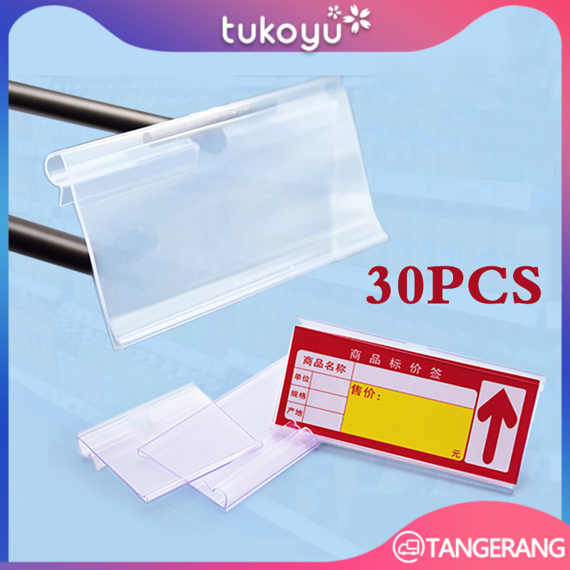 

30pcs 60×42mm Label Harga Mika Price Tag Holder Pvc Price Tag Card Price Tag Holder Minimarket Price Tag Label Holder For Shops Warehouse