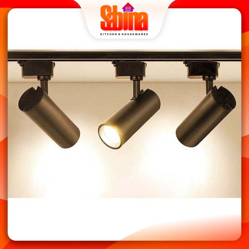 Lampu Plafon Sorot Dinding LED COB Track Light Natural White 4000K 12W