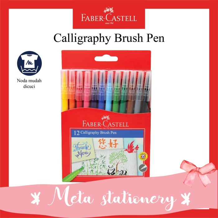 

[BIG SALE] Calligraphy Brush Pen Faber Castell 12 warna