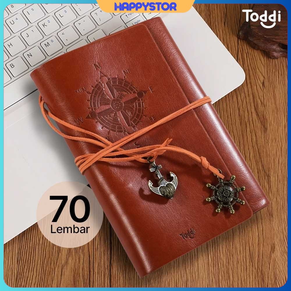 

Toddi Buku Catatan Binder Kulit Notebook Retro Pirate Compass - ZB045