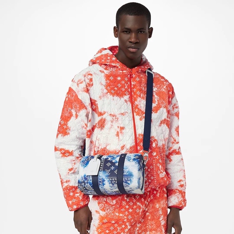 [VIP] L City Keepall Blue Monogram Bandana Print