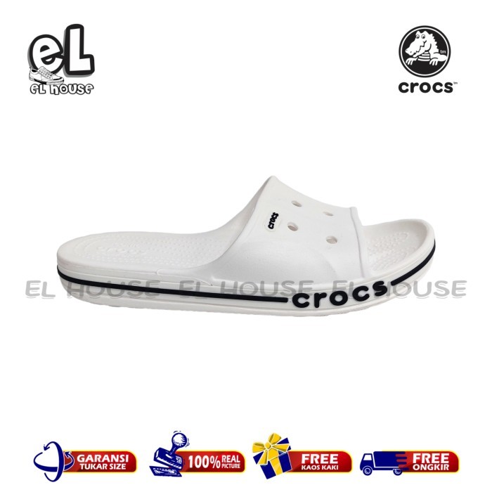 [BEST SELLER] CROCS BAYA SLIDE/SANDAL CROCS PRIA/SANDAL CROCS SELOP/SANDAL CROCS - Putih, 37