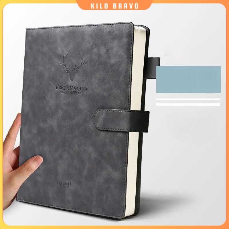 

Buku Catatan Harian Notebook Cover Kulit Magnetic Buckle - TL4
