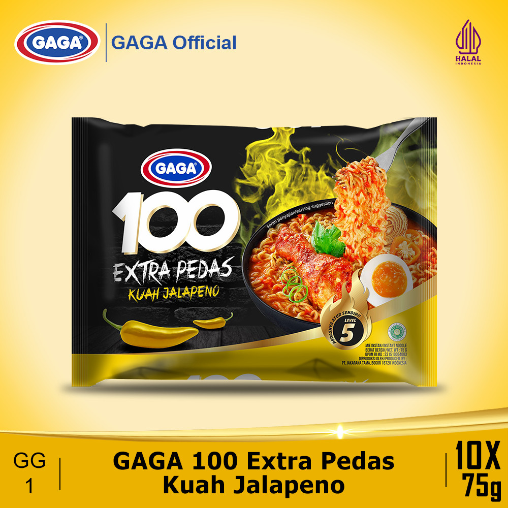 

Paket Hemat 10 pcs Gaga 100 Kuah Extra Pedas Jalapeno. (GG1) SBK