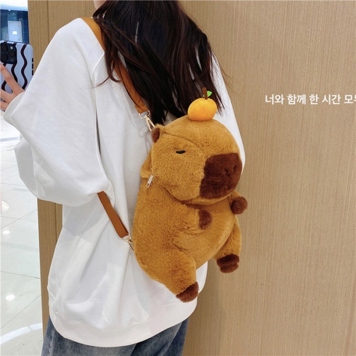 Tas Capybara Remaja Dewasa Plush yang Cocok untuk Gaya Harian - Spring Party Bag