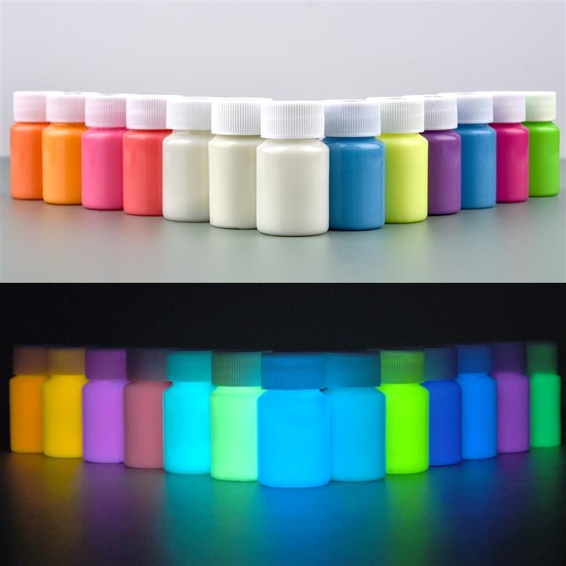 

20g/30g/Bottle Fluorescent Pigment Luminous Paint Epoxy Resin Pigment Glow In Dark Acrylic Paints DIY Party Resin Dye Supplies