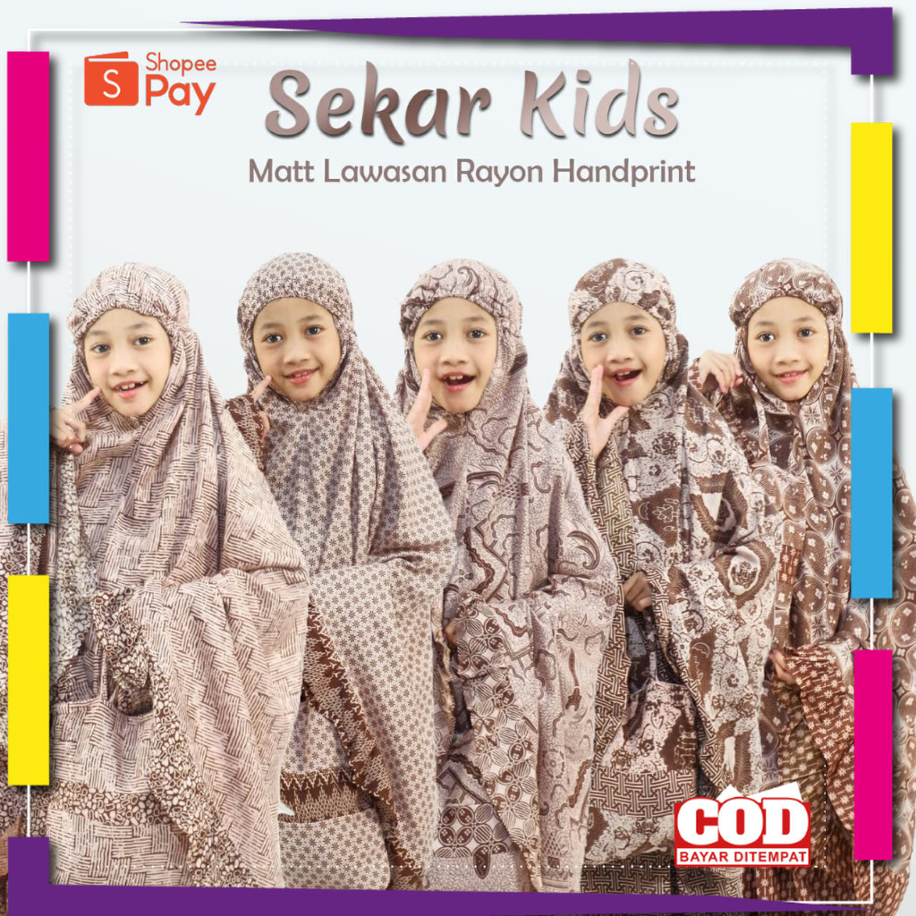 RAMADHAN SALE // Mukena anak umur 8-14 tahun mukena motif batik mukena motif bunga mukena anak bahan