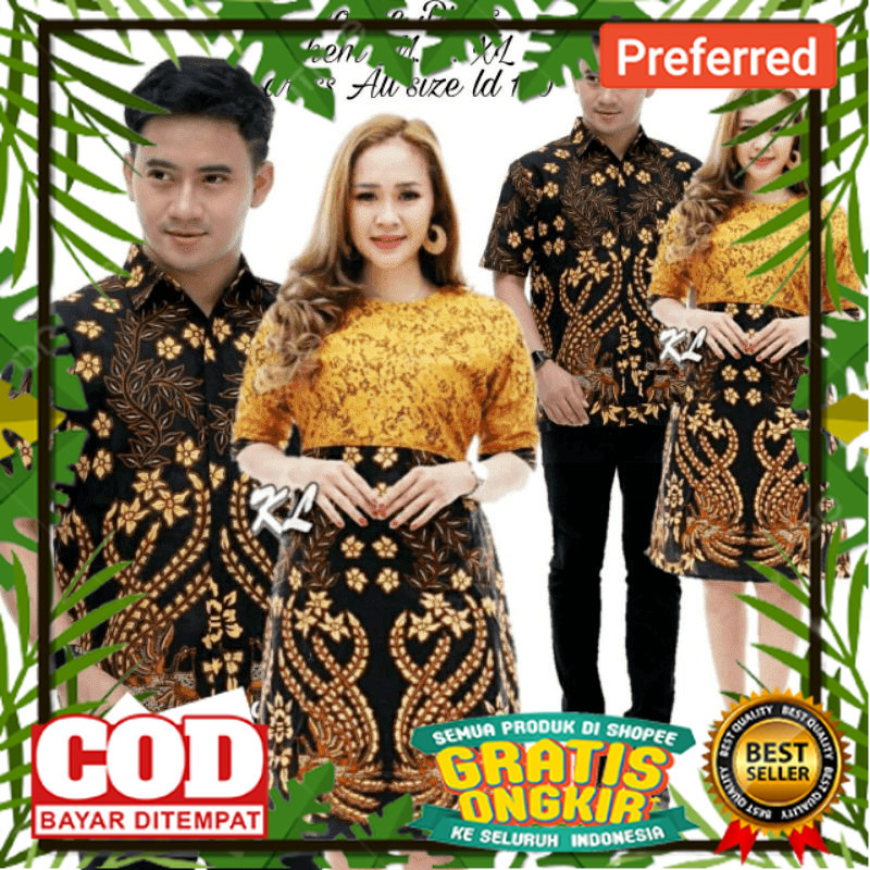 Baju Batik Couple Dress Borkat Lengan Pendek Baju Pesta Natal pasangan// BATIK MODEL BARU / BATIK NA