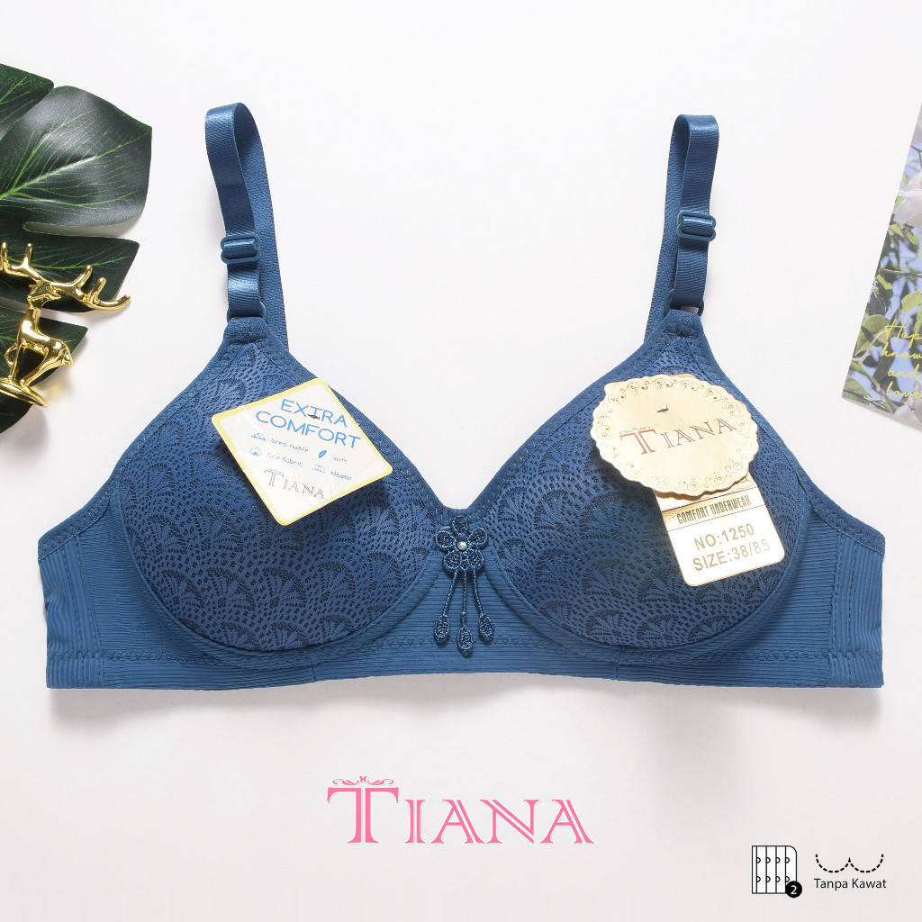 TIANA | BRA Brukat Motif Salur / BH TANPA KAWAT / art TN 1250