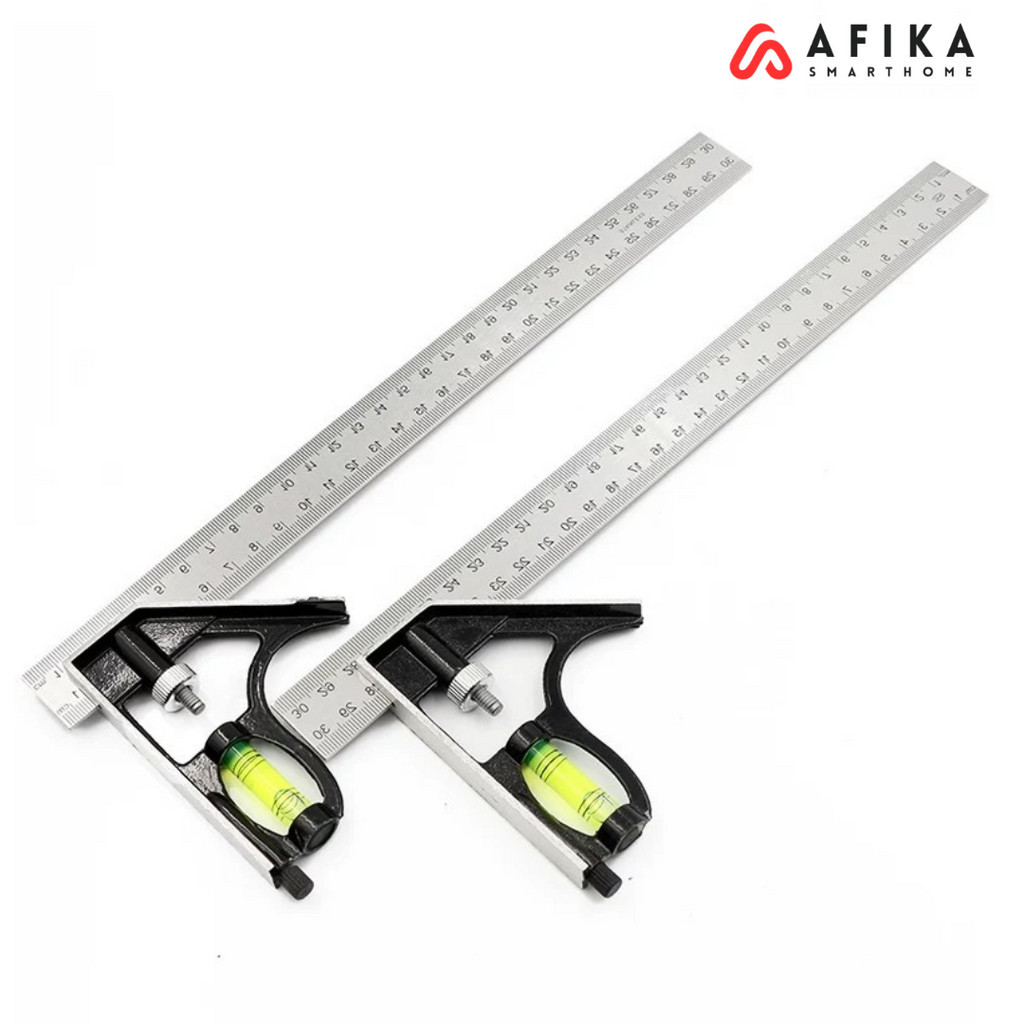

Mistar Penggaris Siku Adjustable Angle Ruler Waterpass 305mm